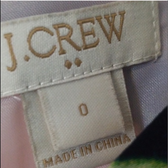 💚 J.Crew Printed Dress Sz 0 - Picture 3 of 3